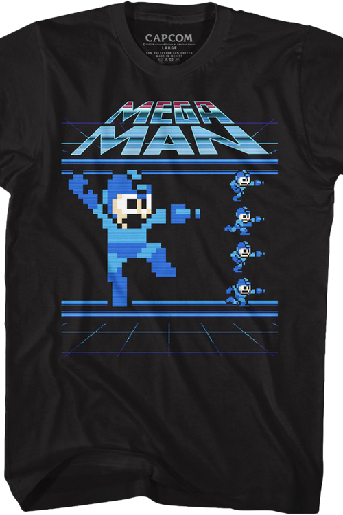 Jumping and Running Mega Man T-Shirt