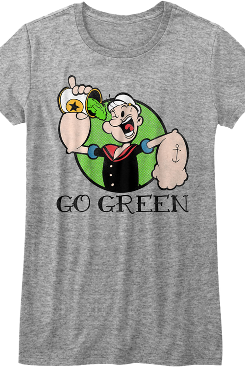 Womens Go Green Popeye Shirt