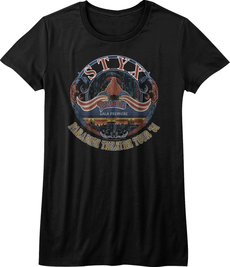 Womens Paradise Theatre Tour Styx Shirt