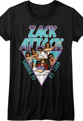 Ladies Zack Attack Summer Tour Saved By The Bell Shirt
