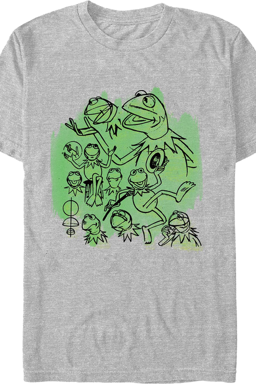 Kermit The Frog Sketches Muppets T-Shirt