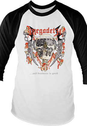 Killing Is My Business Megadeth Raglan Baseball Shirt