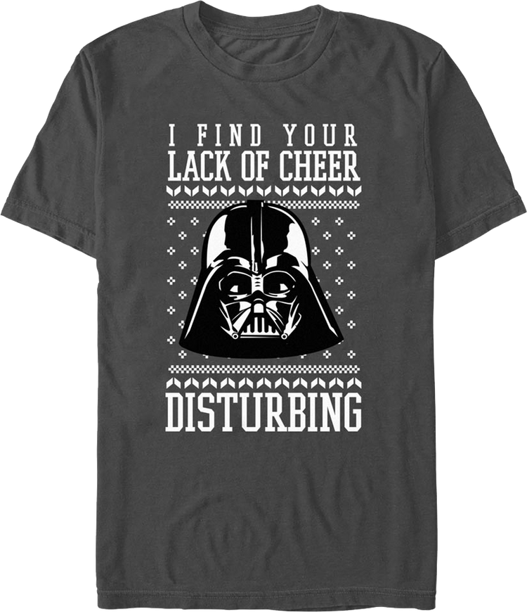 Lack Of Cheer Faux Ugly Christmas Sweater Star Wars T-Shirt
