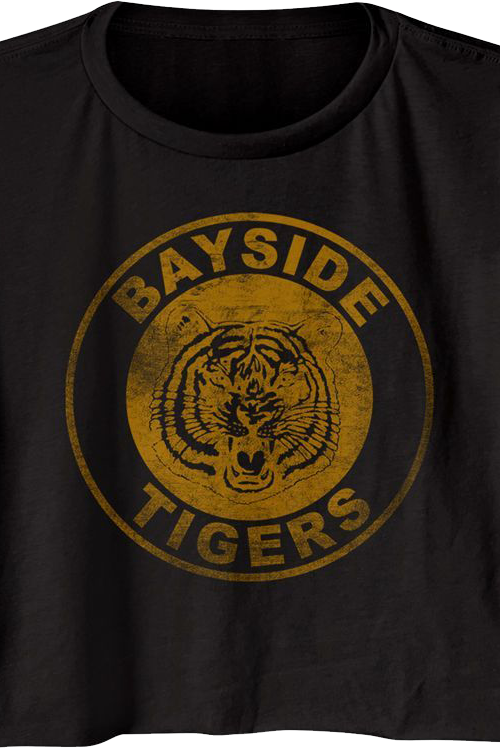 Ladies Bayside Tigers Logo Saved By The Bell Crop Top