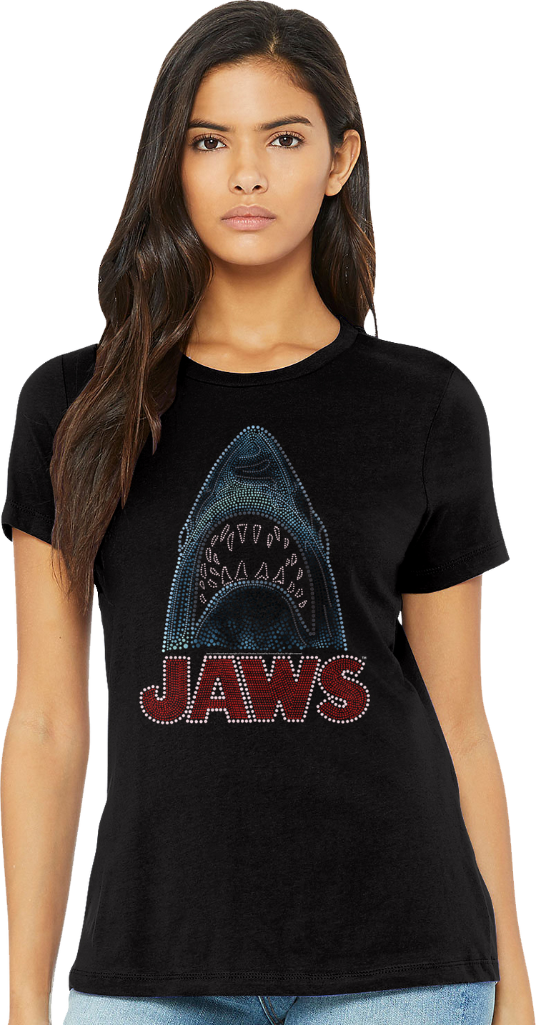 Womens Bedazzled Jaws Shirt