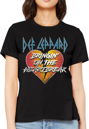 Womens Bringin' On The Heartbreak Def Leppard Shirt