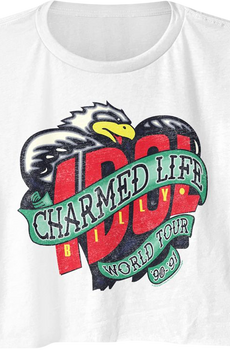 Ladies Charmed Life World Tour Billy Idol Crop Top