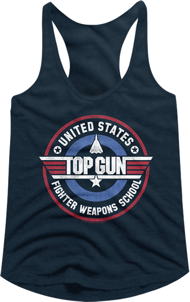 Ladies Fighter Weapons School Top Gun Racerback Tank Top