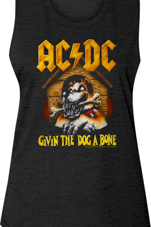 Ladies Givin The Dog A Bone ACDC Sleeveless Shirt
