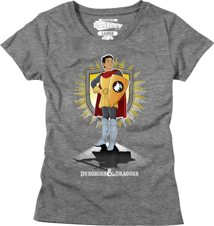 Womens Gray Eric the Cavalier Dungeons & Dragons Shirt
