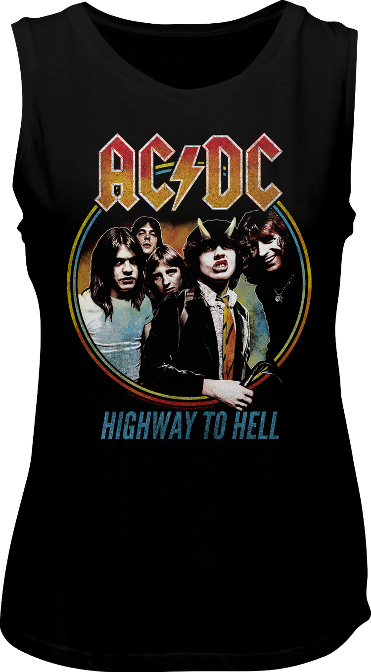 Ladies Highway To Hell ACDC Muscle Tank Top