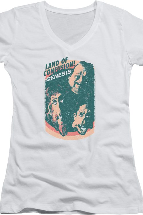 Ladies Land Of Confusion Genesis V-Neck T-Shirt