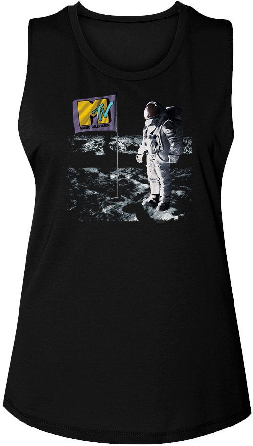 Ladies Moon Landing MTV Muscle Tank Top