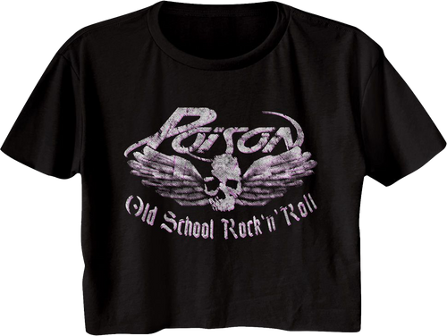 Ladies Old School Rock n Roll Poison Crop Top
