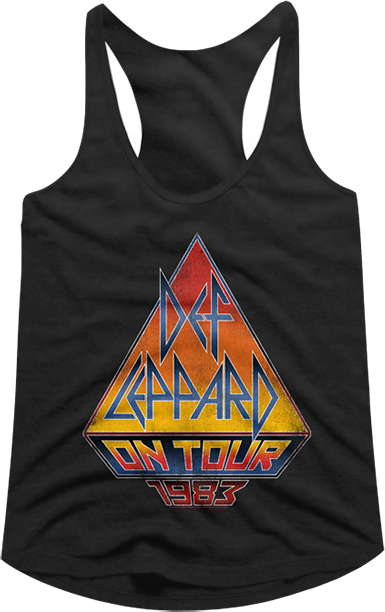 Ladies On Tour 1983 Def Leppard Racerback Tank Top