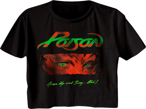 Ladies Open Up and Say Ahh Poison Crop Top