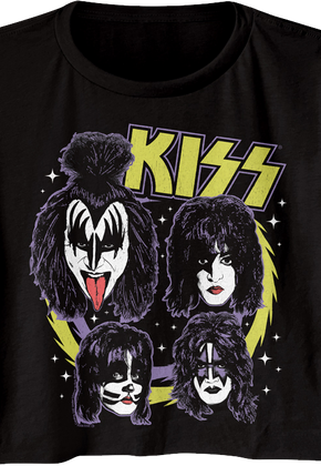 Ladies Outer Space KISS Crop Top