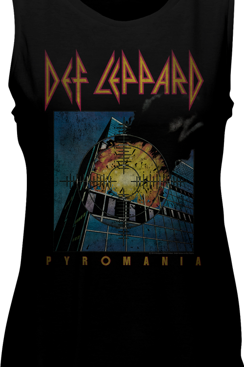Ladies Pyromania Def Leppard Muscle Tank Top