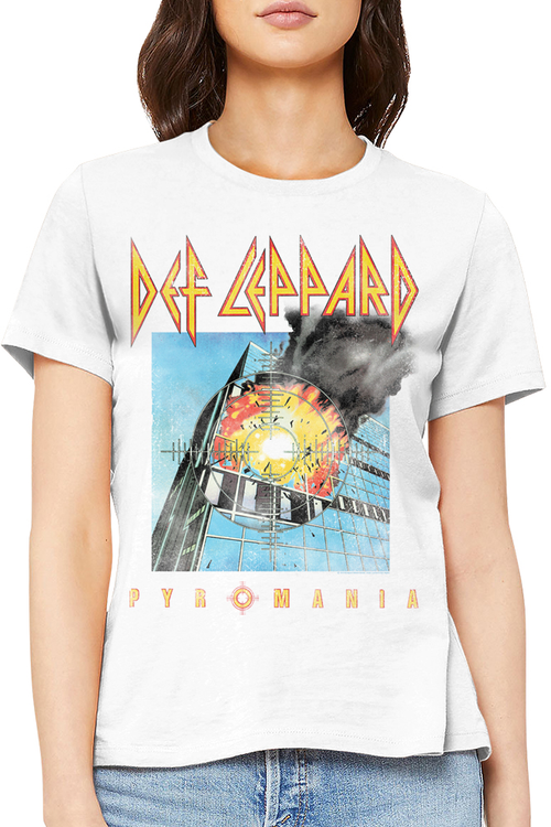 Womens Pyromania Cover Def Leppard Shirt