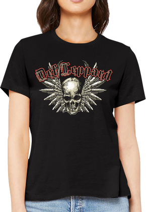 Ladies Skull Def Leppard Shirt