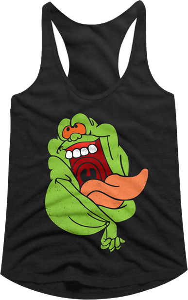 Ladies Slimer Real Ghostbusters Racerback Tank Top