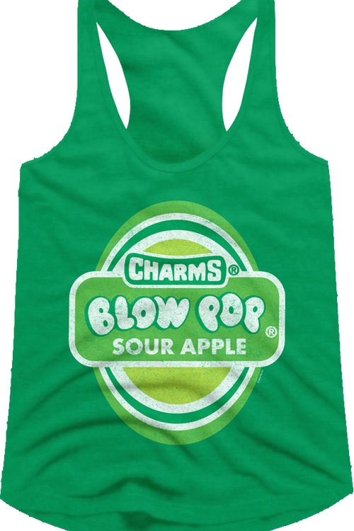 Ladies Sour Apple Blow Pop Racerback Tank Top