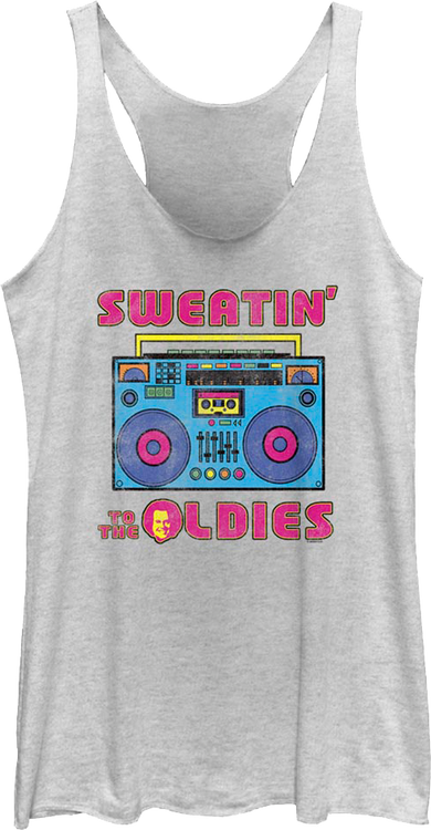 Ladies Sweatin' To The Oldies Boombox Richard Simmons Tank Top