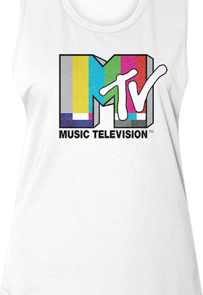 Ladies Test Pattern Logo MTV Muscle Tank Top