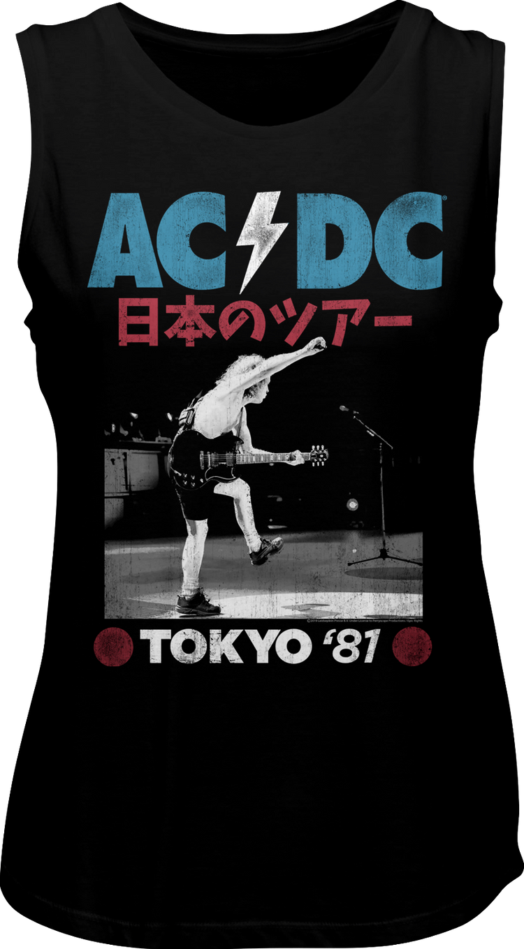 Ladies Tokyo '81 ACDC Muscle Tank Top