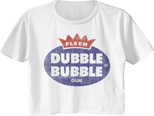 Ladies Vintage Logo Dubble Bubble Crop Top