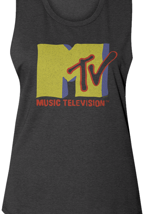Ladies Vintage Logo MTV Muscle Tank Top