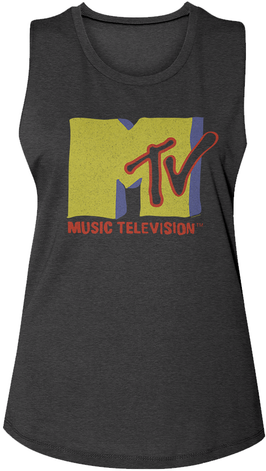 Ladies Vintage Logo MTV Muscle Tank Top