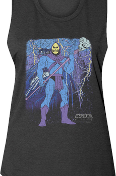 Ladies Vintage Skeletor Poster MOTU Muscle Tank Top