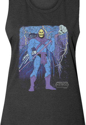 Ladies Vintage Skeletor Poster MOTU Muscle Tank Top