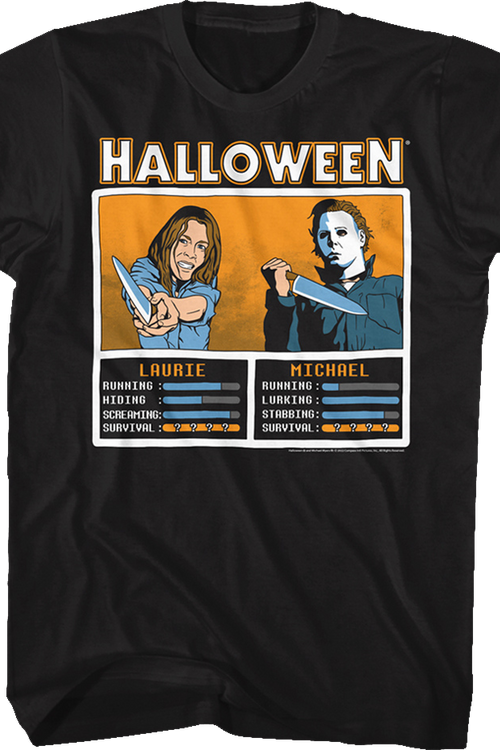 Laurie And Michael Knives Out Video Game Halloween T-Shirt