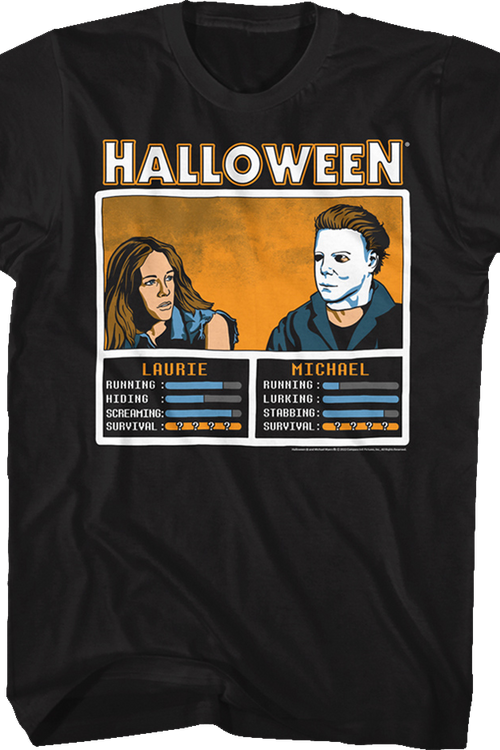 Laurie Strode And Michael Myers Video Game Halloween T-Shirt