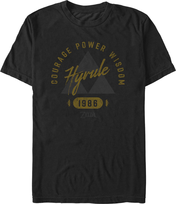 Legend of Zelda Courgae Power Wisdom 1986 Nintendo T-Shirt