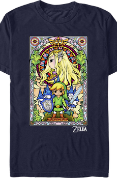 Legend Of Zelda Stained Glass Duo Nintendo T-Shirt