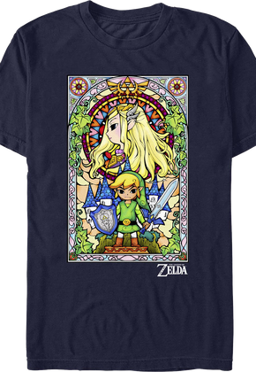 Legend Of Zelda Stained Glass Duo Nintendo T-Shirt