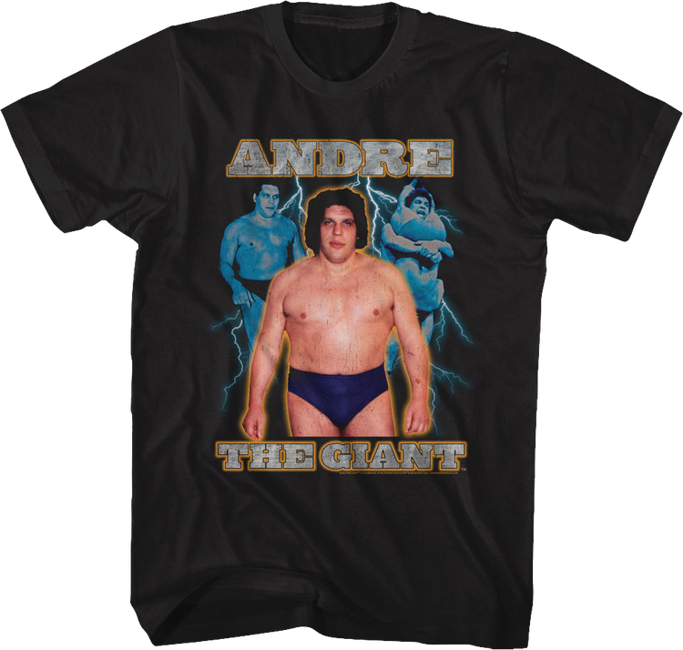 Lightning Bolt Collage Andre The Giant T-Shirt