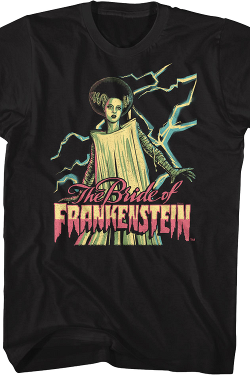 Lightning Bolts Bride Of Frankenstein T-Shirt