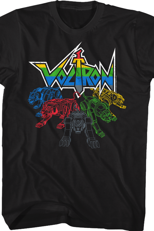Lions Outlined Voltron T-Shirt