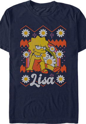 Lisa Faux Floral Sweater Simpsons T-Shirt