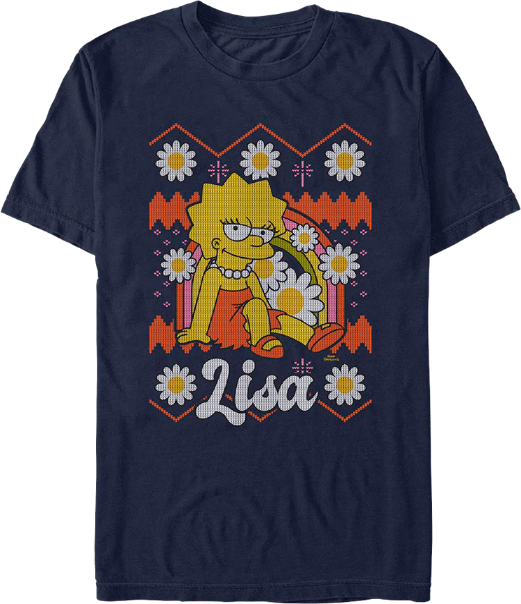 Lisa Faux Floral Sweater Simpsons T-Shirt