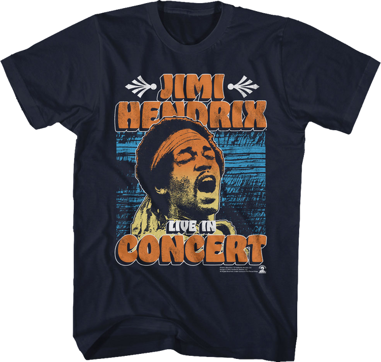 Live In Concert Jimi Hendrix T-Shirt