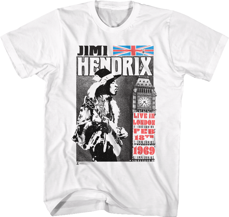 Live In London Jimi Hendrix T-Shirt