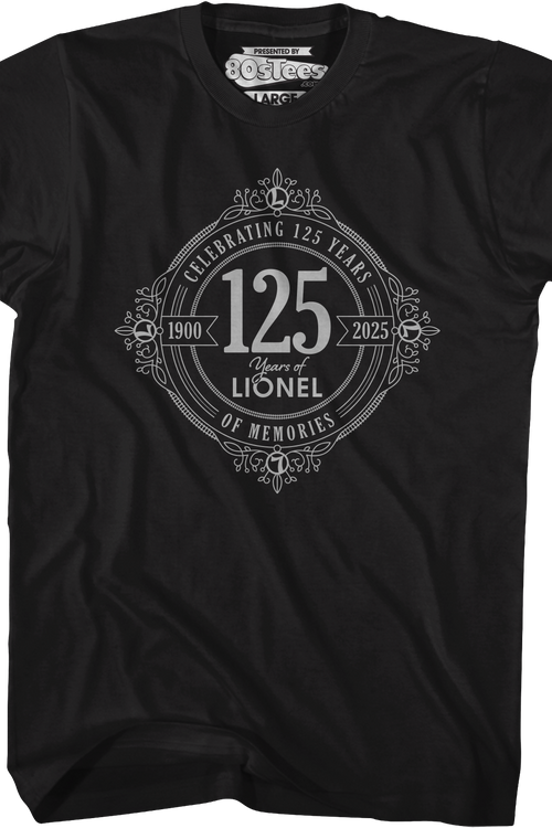 Black Celebrating 125 Years Of Memories Lionel Trains T-Shirt
