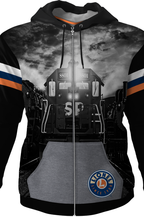 Vintage Stripes Lionel Trains Zip-Up Hoodie