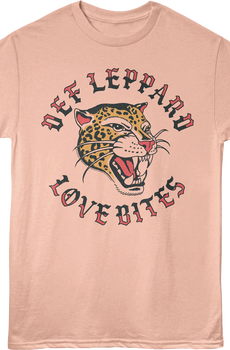 Love Bites Leopard Tattoo Def Leppard T-Shirt