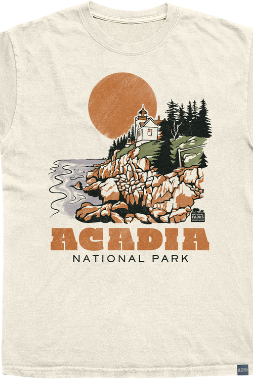 Made In USA Acadia Drawn Lighthouse NPCA T-Shirt